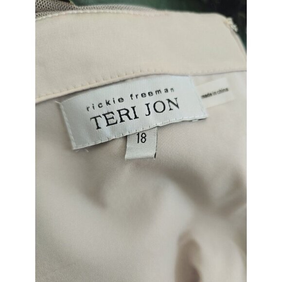 Rickie Freeman Teri Jon Campaign Sequin Off The Shoulder Gown Dress 18 ALTERED - Picture 8 of 13